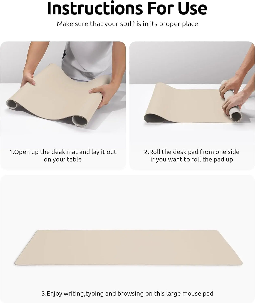 PU Leather Desk Mat – Premium Desk Protector