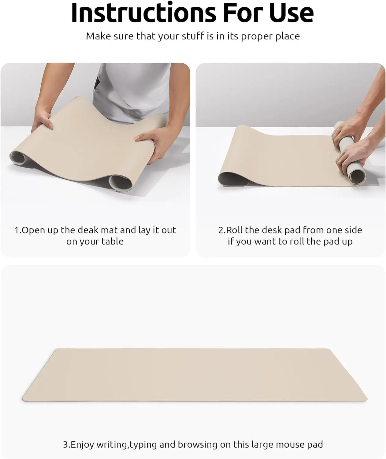 PU Leather Desk Mat – Premium Desk Protector